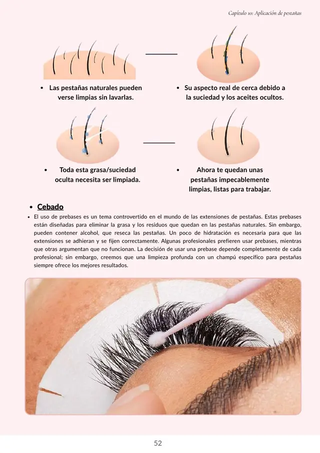Página: preparación de pestañas
